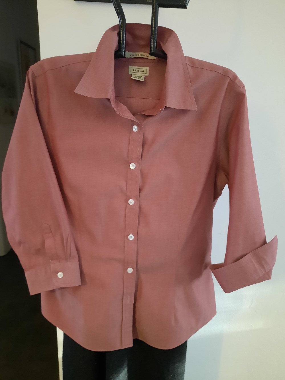 L.L. Bean Women's Dusty Rose Button-Front Dress Shirt